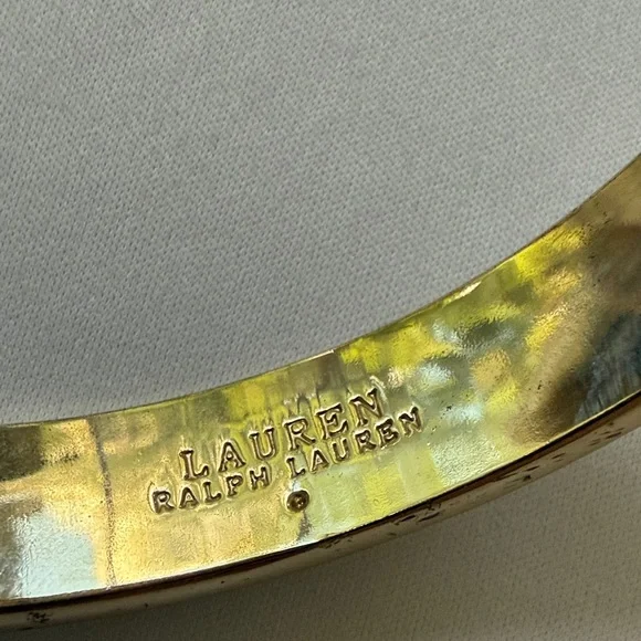 Lauren Ralph Lauren Gold-Tone Black and White Bracelet